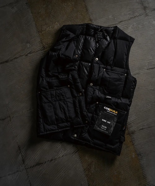 TAION(タイオン)の「TAION/タイオン/WORK V NECK DOWN VEST(ダウンベスト・メンズ・ブラック・M/L/XL)」の8枚目の写真