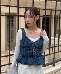 FREE'S MART | ◆シャーリングデニムビスチェ(シャツ/ブラウス)