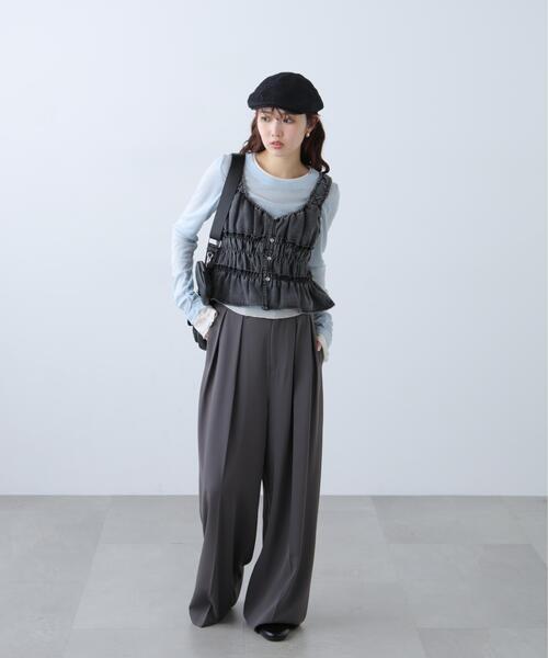 FREE'S MART（フリーズマート）の「◆シャーリングデニムビスチェ（シャツ/ブラウス・レディース・ブルー系その他/ブラック系その他/ブルー系その他3・FREE）」の8枚目の写真