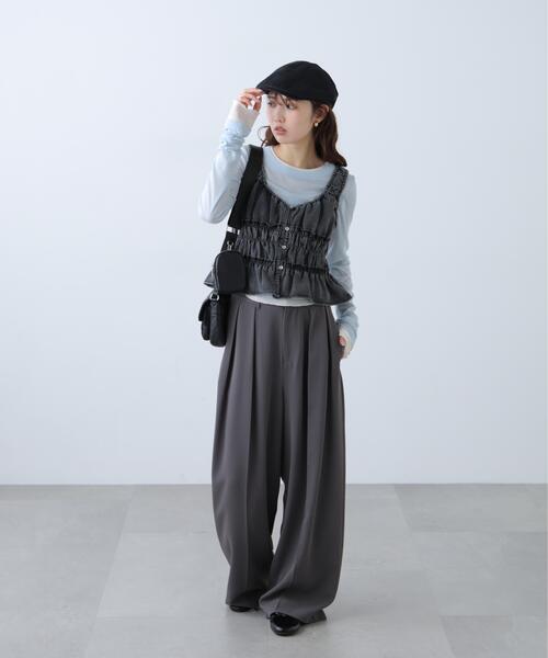 FREE'S MART（フリーズマート）の「◆シャーリングデニムビスチェ（シャツ/ブラウス・レディース・ブルー系その他/ブラック系その他/ブルー系その他3・FREE）」の10枚目の写真