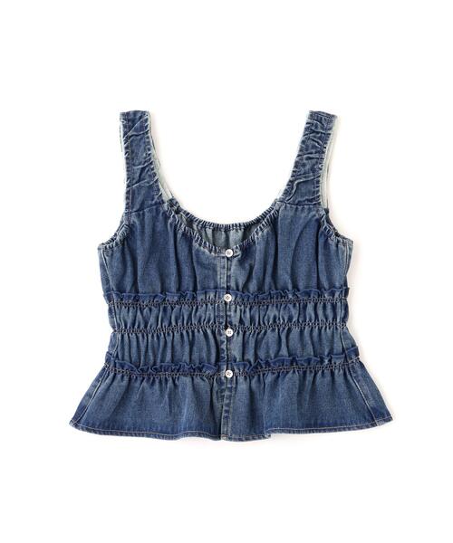 FREE'S MART（フリーズマート）の「◆シャーリングデニムビスチェ（シャツ/ブラウス・レディース・ブルー系その他/ブラック系その他/ブルー系その他3・FREE）」の12枚目の写真