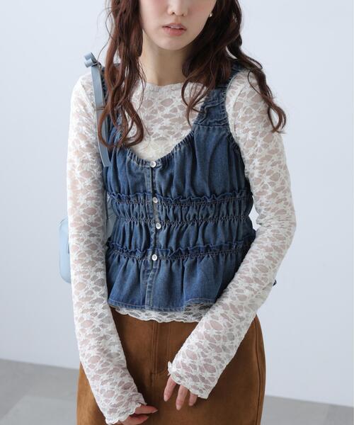 FREE'S MART（フリーズマート）の「◆シャーリングデニムビスチェ（シャツ/ブラウス・レディース・ブルー系その他/ブラック系その他/ブルー系その他3・FREE）」の17枚目の写真