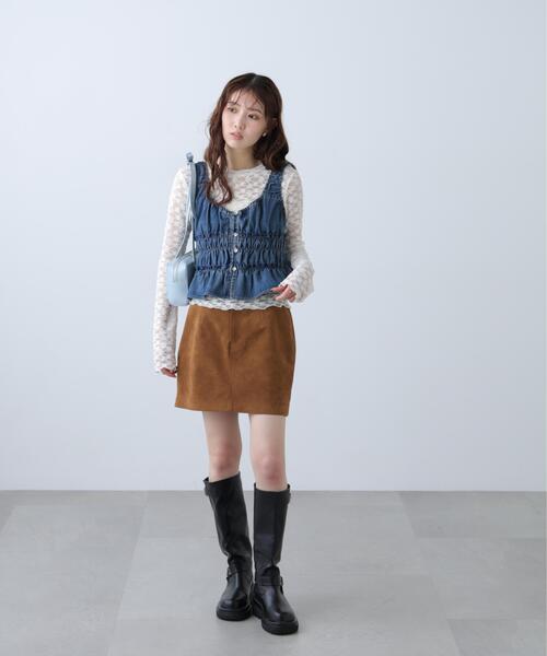 FREE'S MART（フリーズマート）の「◆シャーリングデニムビスチェ（シャツ/ブラウス・レディース・ブルー系その他/ブラック系その他/ブルー系その他3・FREE）」の20枚目の写真