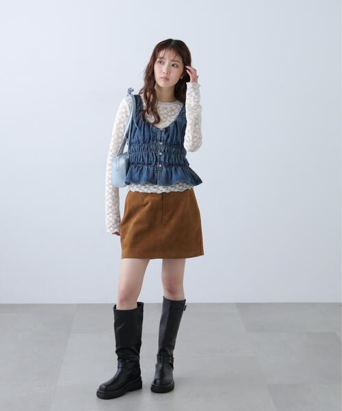 FREE'S MART（フリーズマート）の「◆シャーリングデニムビスチェ（シャツ/ブラウス・レディース・ブルー系その他/ブラック系その他/ブルー系その他3・FREE）」の21枚目の写真