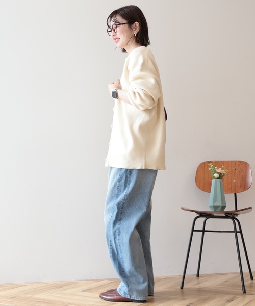 AMERICAN HOLIC(アメリカンホリック)の「Vネックニットカーディガン(カーディガン/ボレロ・レディース・チャコールグレー/イエロー/アイボリー/ブルー・L/M)」の6枚目の写真