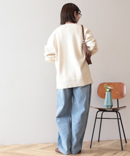 AMERICAN HOLIC(アメリカンホリック)の「Vネックニットカーディガン(カーディガン/ボレロ・レディース・チャコールグレー/イエロー/アイボリー/ブルー・L/M)」の7枚目の写真