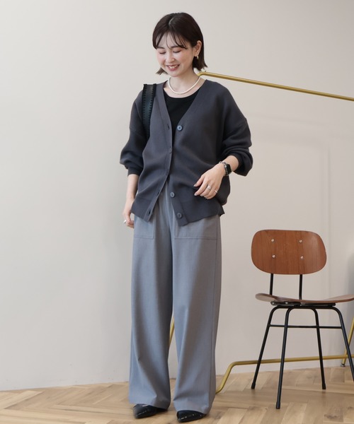 AMERICAN HOLIC(アメリカンホリック)の「Vネックニットカーディガン(カーディガン/ボレロ・レディース・チャコールグレー/イエロー/アイボリー/ブルー・L/M)」の19枚目の写真