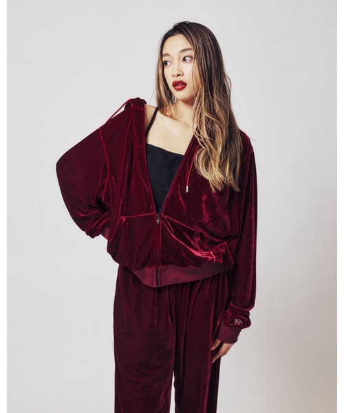 KEBOZ（ケボズ）の「SS×KBZ VELOUR HOODIE（パーカー・レディース・バーガンディー・FREE）」の8枚目の写真