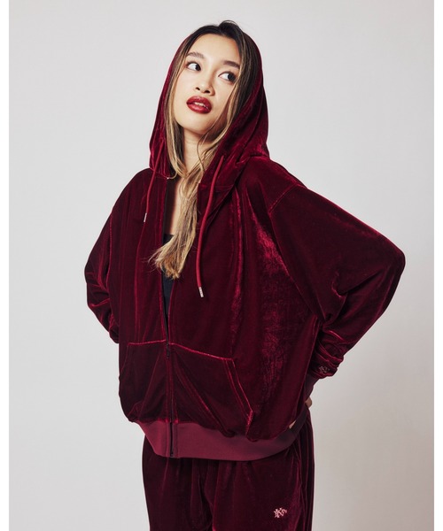 KEBOZ（ケボズ）の「SS×KBZ VELOUR HOODIE（パーカー・レディース・バーガンディー・FREE）」の7枚目の写真