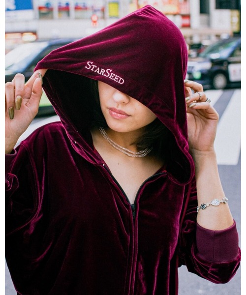 KEBOZ（ケボズ）の「SS×KBZ VELOUR HOODIE（パーカー・レディース・バーガンディー・FREE）」の16枚目の写真