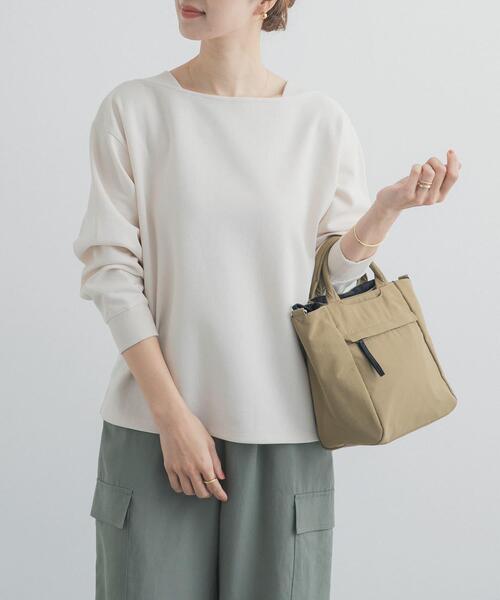 URBAN RESEARCH DOORS(アーバンリサーチドアーズ)の「強撚ダンボールボートネックプルオーバー(Tシャツ/カットソー・レディース・ネイビー/パープル/ホワイト系その他・FREE)」の6枚目の写真