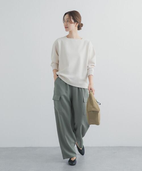 URBAN RESEARCH DOORS(アーバンリサーチドアーズ)の「強撚ダンボールボートネックプルオーバー(Tシャツ/カットソー・レディース・ネイビー/パープル/ホワイト系その他・FREE)」の10枚目の写真