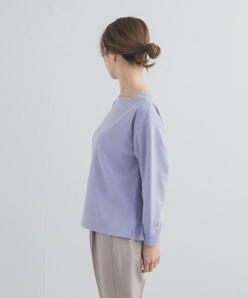 URBAN RESEARCH DOORS(アーバンリサーチドアーズ)の「強撚ダンボールボートネックプルオーバー(Tシャツ/カットソー・レディース・ネイビー/パープル/ホワイト系その他・FREE)」の21枚目の写真