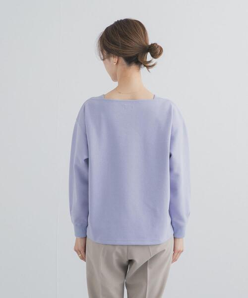 URBAN RESEARCH DOORS(アーバンリサーチドアーズ)の「強撚ダンボールボートネックプルオーバー(Tシャツ/カットソー・レディース・ネイビー/パープル/ホワイト系その他・FREE)」の22枚目の写真