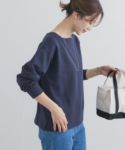 ミニケーブルボートネックプルオーバー【ネイビー】 IENA（イエナ）の「ミニケーブルボートネック プルオーバー◇（ニット