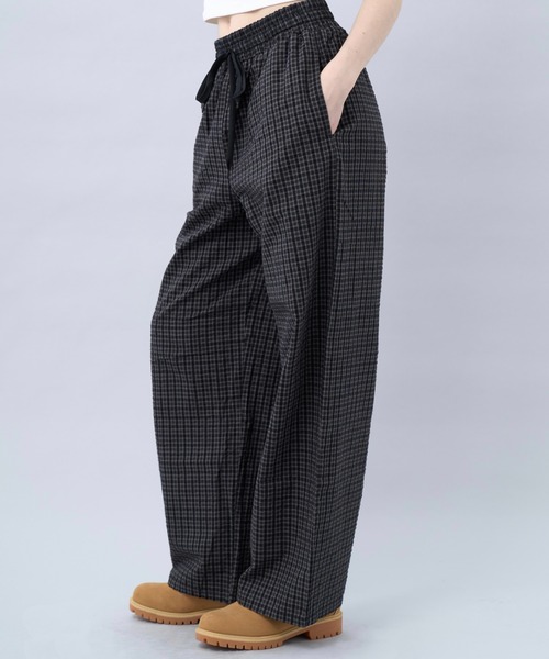 BENUA(ベヌア)の「Wide easy pants 一 ワイドイージーパンツ -(その他パンツ・レディース・チェック/カーキ・MEDIUM/LARGE)」の14枚目の写真