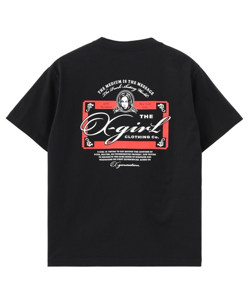 X-girl(エックスガール)の「FACE RED LABEL S/S TEE(Tシャツ/カットソー・レディース・ブラック/ホワイト/ベージュ・S/M/L)」の10枚目の写真