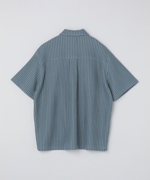 City Ambient Products(シティアンビエントプロダクツ)の「City Ambient Products: オープンカラー メッシュ ストライプ ショートスリーブ シャツ(Tシャツ/カットソー・メンズ・ブラック/ライトブルー/オフホワイト/ナチュラル・SMALL/MEDIUM/LARGE)」の11枚目の写真