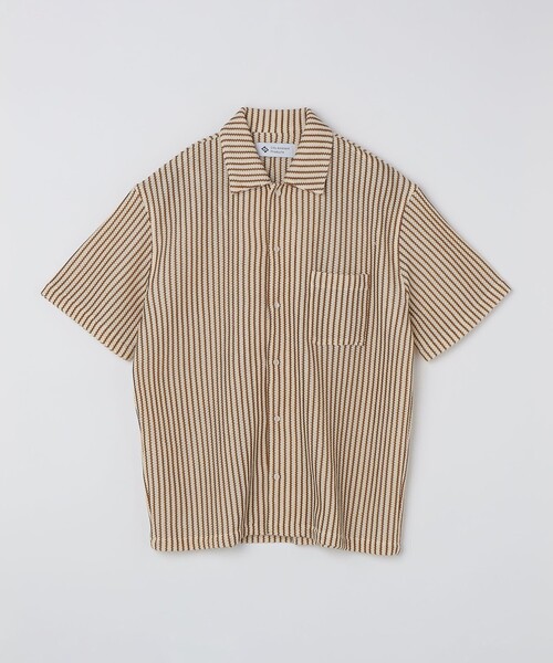 City Ambient Products(シティアンビエントプロダクツ)の「City Ambient Products: オープンカラー メッシュ ストライプ ショートスリーブ シャツ(Tシャツ/カットソー・メンズ・ブラック/ライトブルー/オフホワイト/ナチュラル・SMALL/MEDIUM/LARGE)」の14枚目の写真