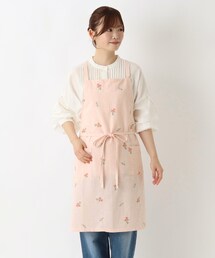 one'sterrace（ワンズテラス）の「フラワー 刺繍エプロン X型（エプロン）」