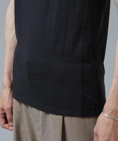 NANO universe(ナノユニバース)の「Anti Soaked(R) Plus インナーTシャツ(Tシャツ/カットソー・メンズ・ホワイト/ブラック/ベージュ・XL/L/M)」の7枚目の写真