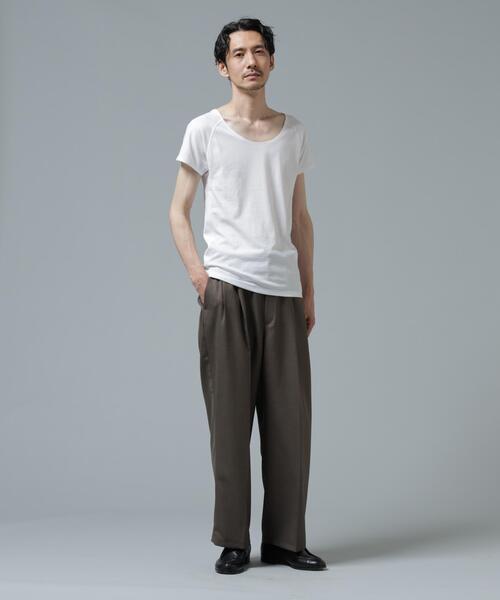 NANO universe(ナノユニバース)の「Anti Soaked(R) Plus インナーTシャツ(Tシャツ/カットソー・メンズ・ホワイト/ブラック/ベージュ・XL/L/M)」の13枚目の写真