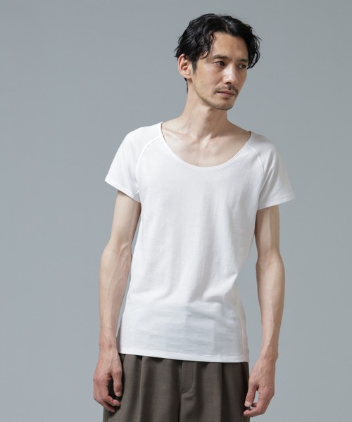 NANO universe(ナノユニバース)の「Anti Soaked(R) Plus インナーTシャツ(Tシャツ/カットソー・メンズ・ホワイト/ブラック/ベージュ・XL/L/M)」の4枚目の写真