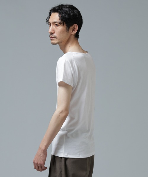 NANO universe(ナノユニバース)の「Anti Soaked(R) Plus インナーTシャツ(Tシャツ/カットソー・メンズ・ホワイト/ブラック/ベージュ・XL/L/M)」の6枚目の写真