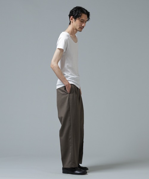 NANO universe(ナノユニバース)の「Anti Soaked(R) Plus インナーTシャツ(Tシャツ/カットソー・メンズ・ホワイト/ブラック/ベージュ・XL/L/M)」の10枚目の写真