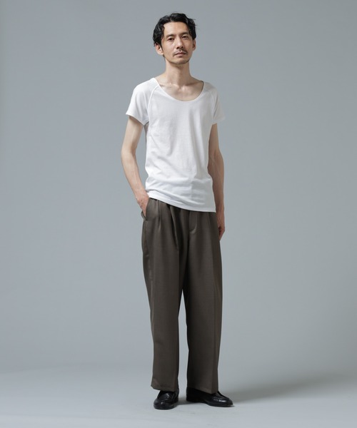 NANO universe(ナノユニバース)の「Anti Soaked(R) Plus インナーTシャツ(Tシャツ/カットソー・メンズ・ホワイト/ブラック/ベージュ・XL/L/M)」の8枚目の写真