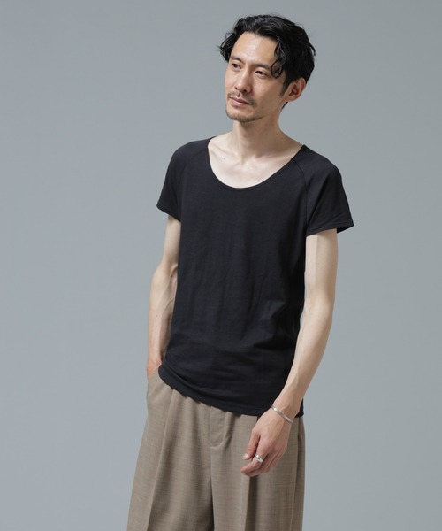 NANO universe(ナノユニバース)の「Anti Soaked(R) Plus インナーTシャツ(Tシャツ/カットソー・メンズ・ホワイト/ブラック/ベージュ・XL/L/M)」の12枚目の写真