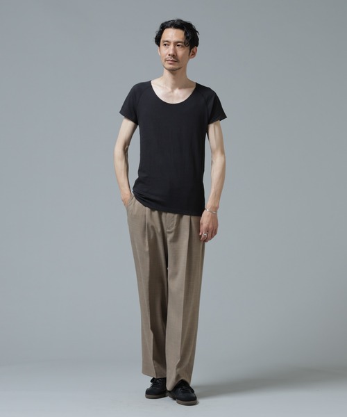 NANO universe(ナノユニバース)の「Anti Soaked(R) Plus インナーTシャツ(Tシャツ/カットソー・メンズ・ホワイト/ブラック/ベージュ・XL/L/M)」の14枚目の写真