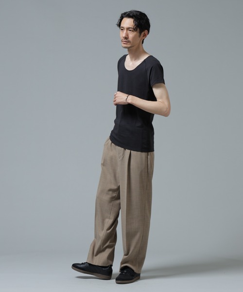 NANO universe(ナノユニバース)の「Anti Soaked(R) Plus インナーTシャツ(Tシャツ/カットソー・メンズ・ホワイト/ブラック/ベージュ・XL/L/M)」の15枚目の写真