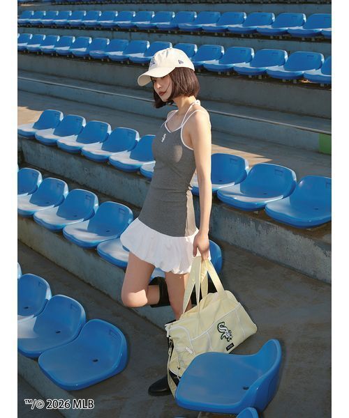 SNIDEL（スナイデル）の「【MLB】ヘムバルーンカットキャミワンピース（ワンピース・レディース・その他/グレー/ネイビー・F）」の5枚目の写真