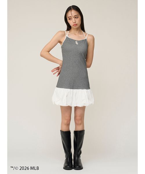 SNIDEL（スナイデル）の「【MLB】ヘムバルーンカットキャミワンピース（ワンピース・レディース・その他/グレー/ネイビー・F）」の9枚目の写真