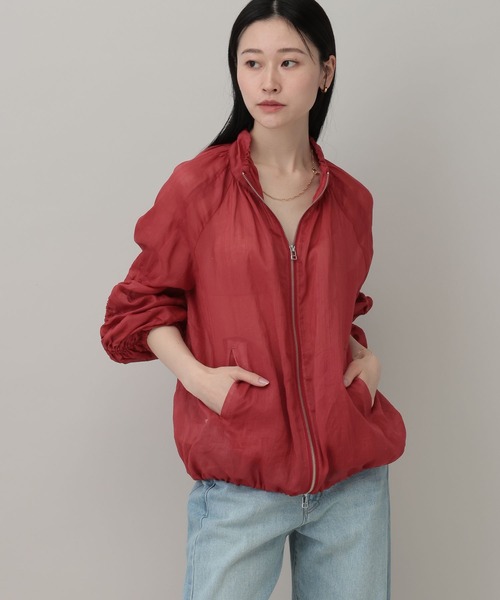 A part by（アパートバイ）の「ルランゼショートブルゾン（ブルゾン・レディース・レッド/ネイビー/オフホワイト・FREE）」の3枚目の写真