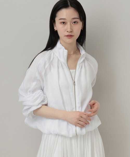 A part by（アパートバイ）の「ルランゼショートブルゾン（ブルゾン・レディース・レッド/ネイビー/オフホワイト・FREE）」の2枚目の写真