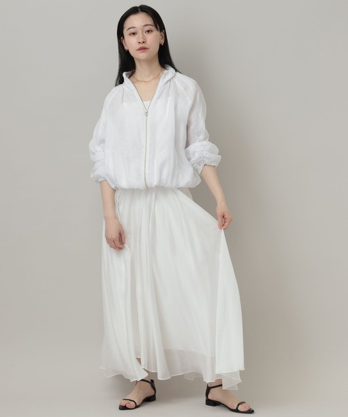 A part by（アパートバイ）の「ルランゼショートブルゾン（ブルゾン・レディース・レッド/ネイビー/オフホワイト・FREE）」の4枚目の写真