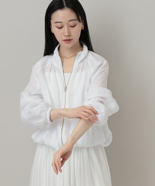 A part by（アパートバイ）の「ルランゼショートブルゾン（ブルゾン・レディース・レッド/ネイビー/オフホワイト・FREE）」の9枚目の写真