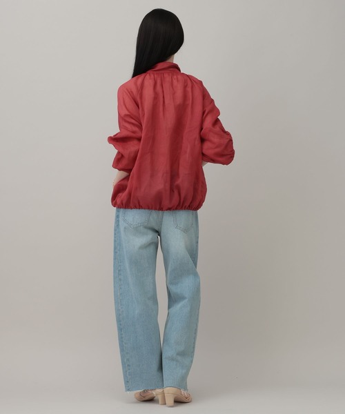 A part by（アパートバイ）の「ルランゼショートブルゾン（ブルゾン・レディース・レッド/ネイビー/オフホワイト・FREE）」の12枚目の写真