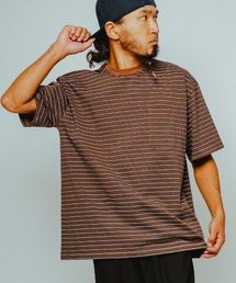 BIG MIKE（ビッグマイク）の「BIG MIKE ビックマイク / 26春夏新作 ボーダー サングラスポケット 半袖 Tシャツ //// 102628590（Tシャツ/カットソー）」