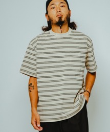 BIG MIKE（ビッグマイク）の「BIG MIKE ビックマイク / 26春夏新作 ボーダー サングラスポケット 半袖 Tシャツ //// 102628590（Tシャツ/カットソー）」