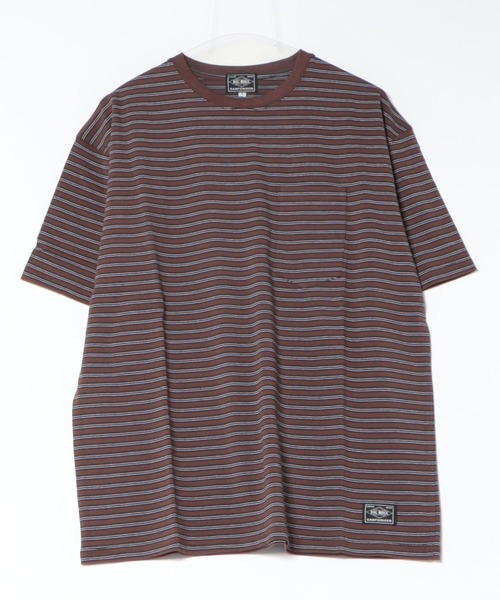 BIG MIKE（ビッグマイク）の「BIG MIKE ビックマイク / ボーダー サングラスポケット 半袖 Tシャツ //// 102628590（Tシャツ/カットソー・メンズ・サンドベージュ/ブラウン系その他/グレー×ホワイト/チャコール・MEDIUM/X-LARGE/LARGE）」の17枚目の写真