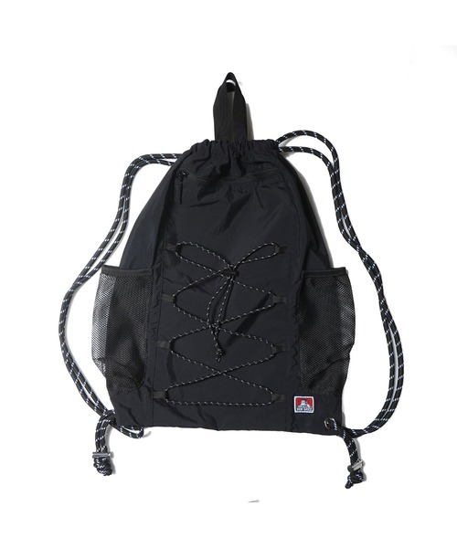 BEN DAVIS(ベンデイビス)の「RIPSTOP NAPSACK/ナップサック ファスナー A4 リップストップ生地(バックパック/リュック・メンズ・ブラック/カーキ/グレー・FREE)」の13枚目の写真