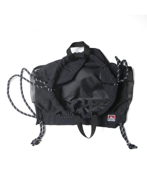 BEN DAVIS(ベンデイビス)の「RIPSTOP NAPSACK/ナップサック ファスナー A4 リップストップ生地(バックパック/リュック・メンズ・ブラック/カーキ/グレー・FREE)」の15枚目の写真