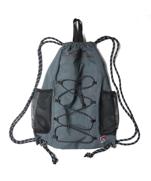BEN DAVIS(ベンデイビス)の「RIPSTOP NAPSACK/ナップサック ファスナー A4 リップストップ生地(バックパック/リュック・メンズ・ブラック/カーキ/グレー・FREE)」の17枚目の写真