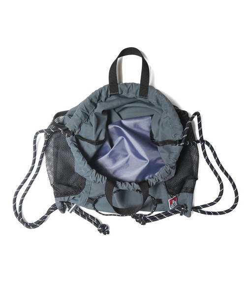 BEN DAVIS(ベンデイビス)の「RIPSTOP NAPSACK/ナップサック ファスナー A4 リップストップ生地(バックパック/リュック・メンズ・ブラック/カーキ/グレー・FREE)」の19枚目の写真
