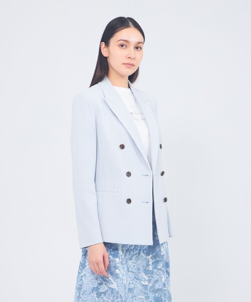 EPOCA(エポカ)の「【24 TWENTY FOUR JACKET】 ダブルブレストジャケット(テーラードジャケット・レディース・ブルー/ブラック・40/38)」の2枚目の写真