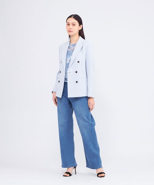 EPOCA(エポカ)の「【24 TWENTY FOUR JACKET】 ダブルブレストジャケット(テーラードジャケット・レディース・ブルー/ブラック・40/38)」の6枚目の写真