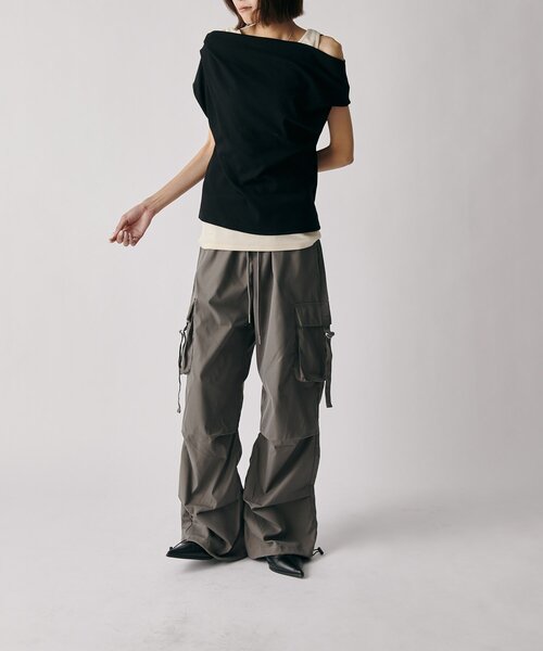 goocy（グーシー）の「イージーカーゴパンツ（その他パンツ・レディース・ブラック/チャコールグレー/カーキ/ホワイト・FREE）」の10枚目の写真